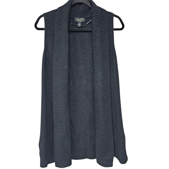 Cashmere Charter Club Luxury Womens Small Sleeveless Long Open Vest Sweater - Picture 1 of 16